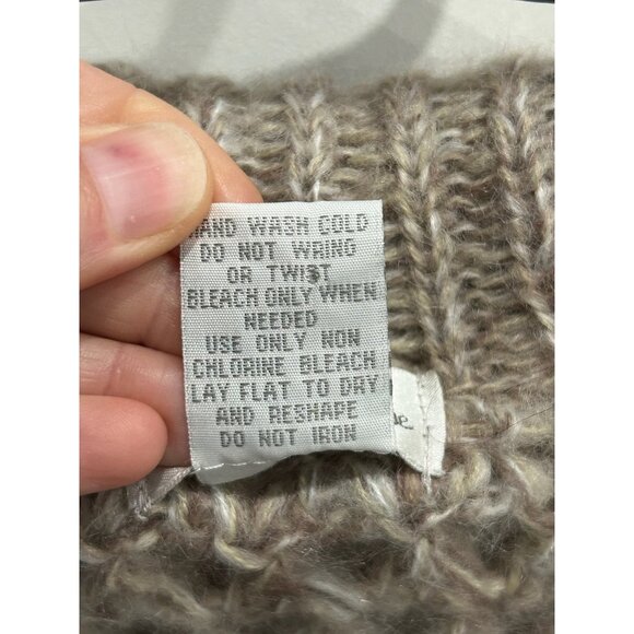 Charlotte Russe Open Knit Shawl Collar Sweater Cardigan Size S Beige Wool Blend - Picture 7 of 9